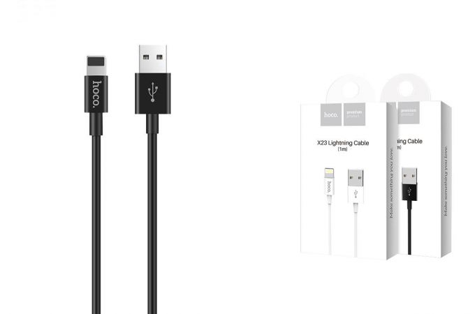 Кабель USB - Lightning HOCO X23, 2,4A (черный) 1м