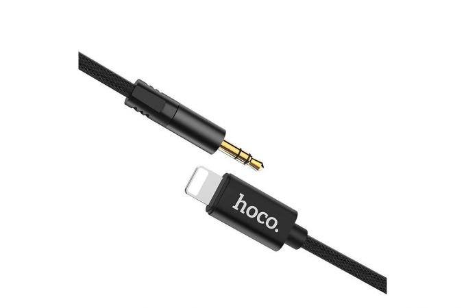 Переходник кабель HOCO UPA13 (Jack 3.5mm - Lightning) (черный) 1м