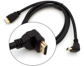 Кабель HDMI (папа - папа) 1,5 м (V1.4) угловой 90 градусов