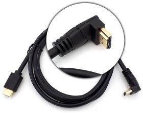 Кабель HDMI-HDMI (папа - папа) 1,8 м (V2.0) угловой 90 градусов