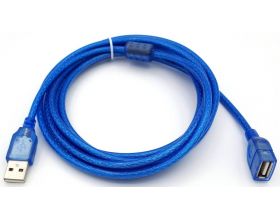 Кабель USB 2.0 удлинитель Type-A (папа - мама) удлинитель 3 м синий (NN-U2MFB03)