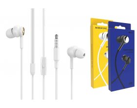 Наушники вакуумные проводные BOROFONE BM33 Complacent universal earphones (белый)