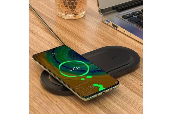 Беспроводное зарядное устройство 2 в 1 BOROFONE BQ7 (черный)