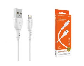 Кабель USB - Lightning BOROFONE BX51, 2,4A (белый) 1м (распакованный комплект 50 штук упаковка отдельно)