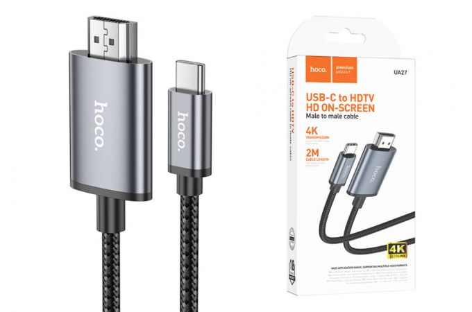 Кабель HDMI-Type-C HOCO UA27 HD on-screen cable Type-C to HDTV 2.0 м