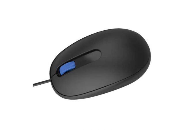 Мышь проводная Perfeo "OVAL", бесшумная, 3 кн, кабель 1,8м, DPI 1000, USB, чёрн.
