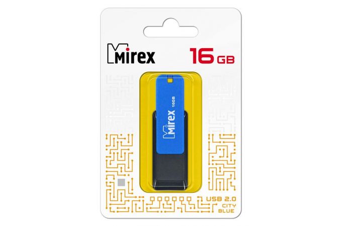 Флешка USB 2.0 Mirex CITY BLUE 16GB (ecopack)