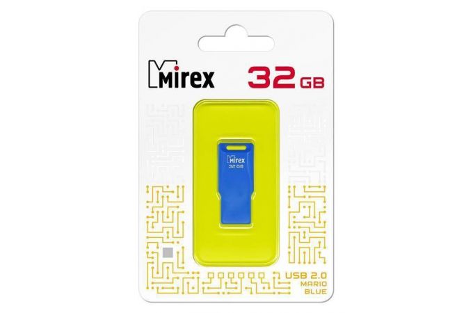 Флешка USB 2.0 Mirex MARIO BLUE 32GB (ecopack)