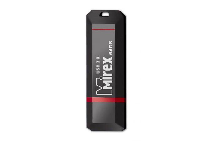 Флешка USB 3.0 Mirex KNIGHT BLACK 64GB (ecopack)