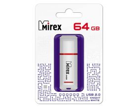 Флешка USB 2.0 Mirex KNIGHT WHITE 64GB (ecopack)