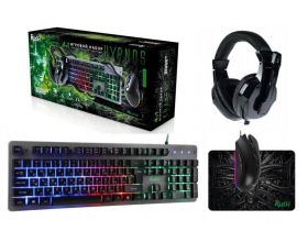 Комплект игровой клавиатура+мышь+гарнитура+коврик Smartbuy RUSH Hypnos (SBC-777G-K) (черный)