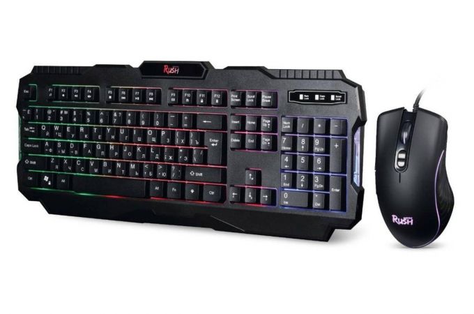 Комплект игровой клавиатура+мышь+коврик Smartbuy RUSH Shotgun (SBC-307728G-K) (черный)