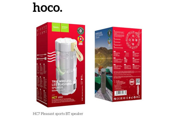 Портативная беспроводная колонка HOCO HC7 Pleasant sports BT speaker (серый)