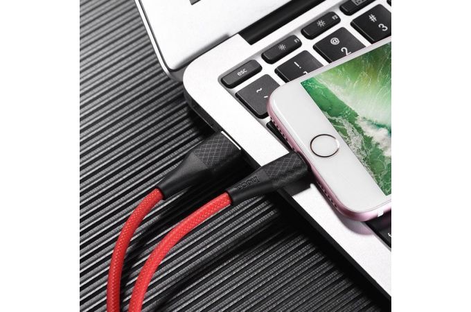 Кабель USB - Lightning HOCO X32, 2A (красный) 1м