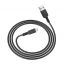 Кабель USB - MicroUSB HOCO X62 2,4A (черный) 1м (усиление угла)