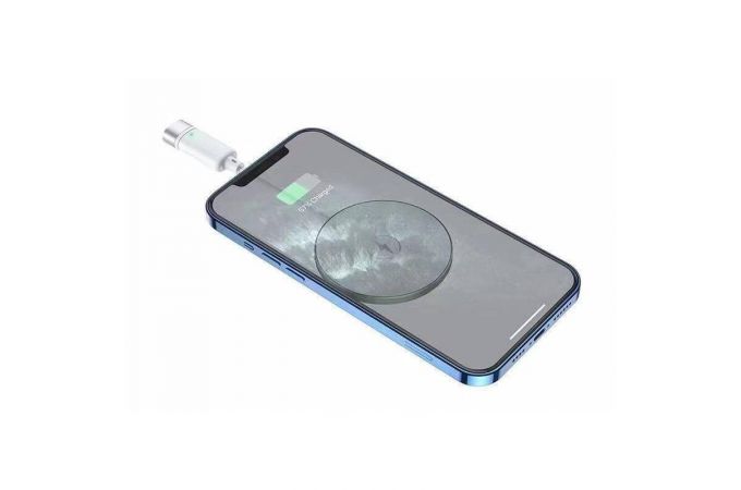 Беспроводное зарядное устройство HOCO CW31 (магнитное, Type-C, 15W) (серебристый)