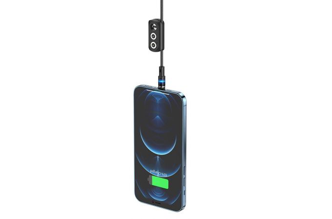 Кабель USB 3 в 1 HOCO U98 Sunway multi-functional magnetic charging cab (черный) 1м