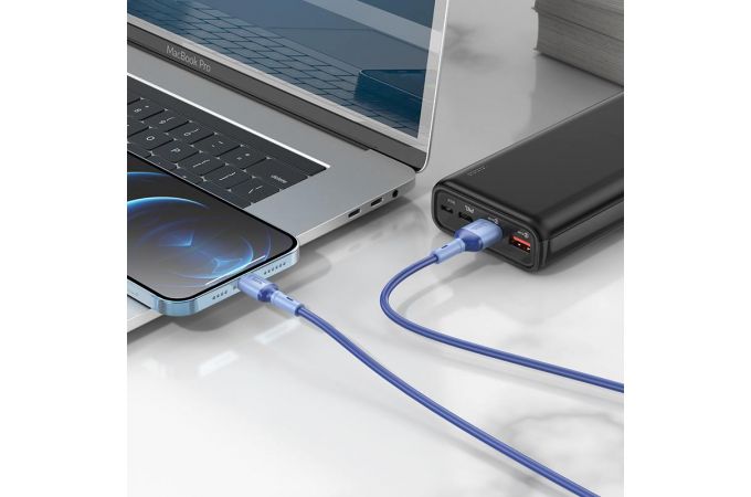 Кабель USB - Lightning HOCO X65, 2,4A (синий) 1м