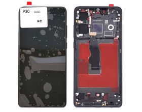 Дисплей для Huawei P30 (ELE-L29) в сборе с тачскрином + рамка (черный) org