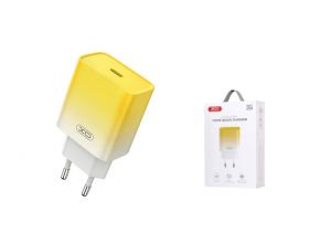 Сетевое зарядное устройство USB-C XO CE18 (EU) PD30W fast charging yellow