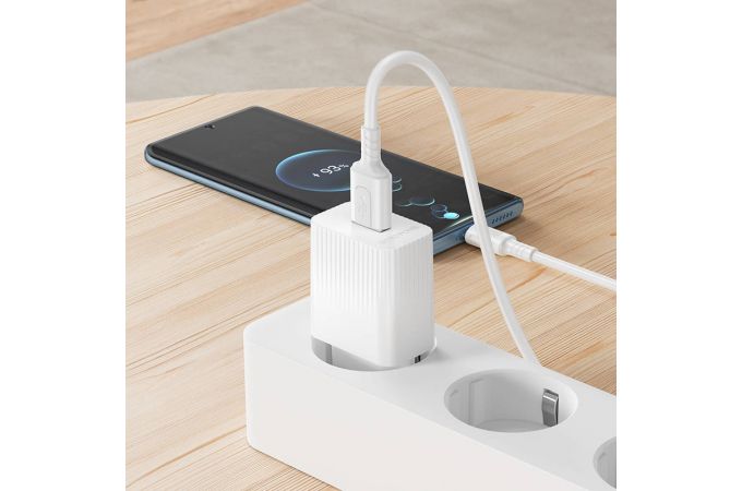 Сетевое зарядное устройство USB + кабель Type-C BOROFONE BAS71A Source 2100 mAh черный