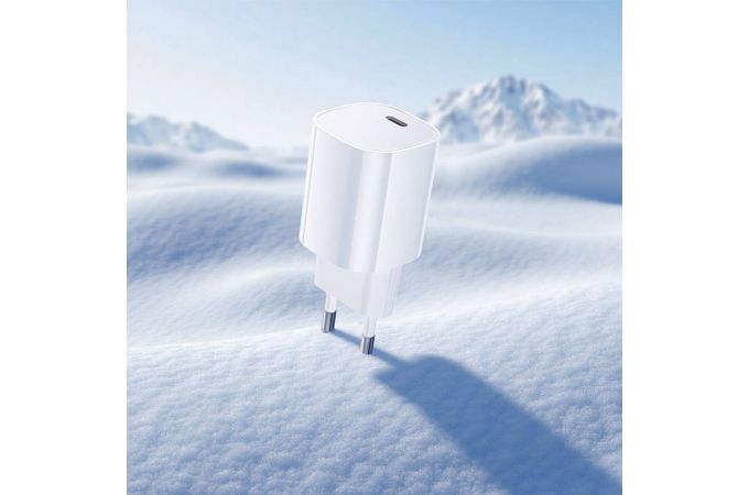 Сетевое зарядное устройство USB-C BOROFONE BA103A Pudding PD20W (белый)