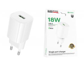 Сетевое зарядное устройство USB-C BOROFONE BA102A Pudding QC3.0 (белый) Сетевое зарядное устройство USB-C BOROFONE BA102A Pudding QC3.0 (белый)