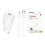 Сетевое зарядное устройство USB-C + кабель Mciro USB - USB BOROFONE BA101A Pudding (белый)