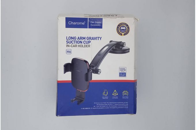 Держатель автомобильный для телефона Charome H6 Long Arm Gravity Suction Cup car holder черный (УЦЕНКА! МЯТАЯ УПАКОВКА) (УЦЕНКА! МЯТАЯ УПАКОВКА)