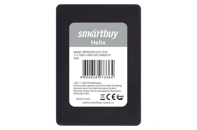 SSD Накопитель 2.5" SmartBuy Helix 240Gb SBSSD240-HLX-25S3 SATA3 TLC