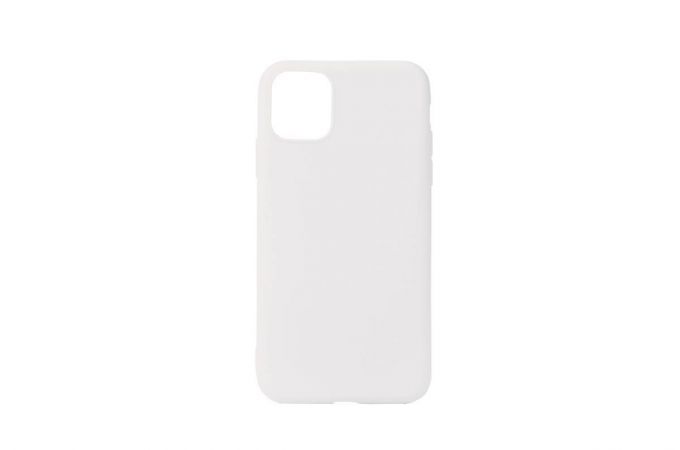 Чехол силиконовый iPhone 11 Pro Max (6.5) плотный матовый (серия Colors) (белый)