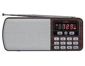 Радиоприемник Perfeo цифровой ЕГЕРЬ FM+ 70-108МГц/ MP3/ питание USB или BL5C/ коричневый (i120-BK)