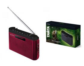 Радиоприемник Perfeo цифровой ТАЙГА FM+ 66-108МГц/ MP3/ встроенный аккум,USB/ бордовый (I70RED)