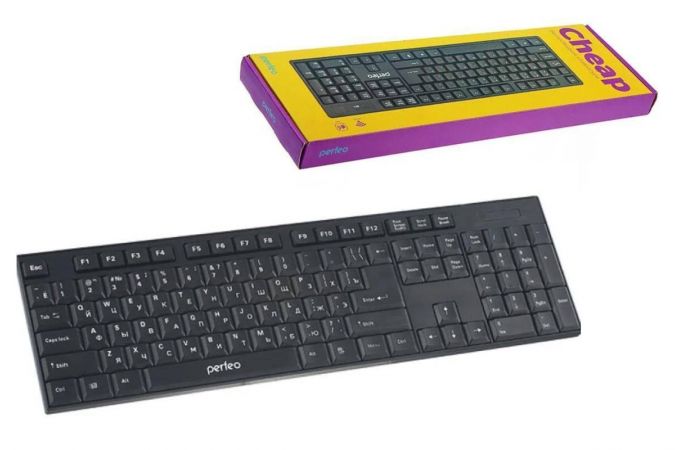 Клавиатура беспроводная Perfeo "CHEAP" USB, PF_3903 (черный)
