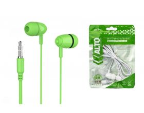 Наушники вакуумные проводные Perfeo ALTO (зеленый)