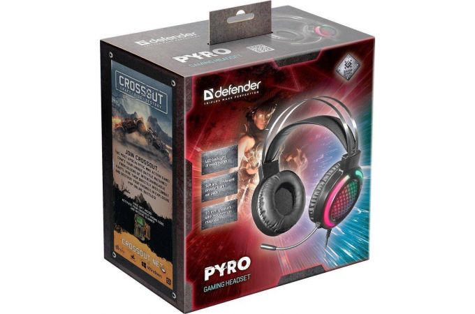 Наушники мониторные проводные Defender Pyro (черный)