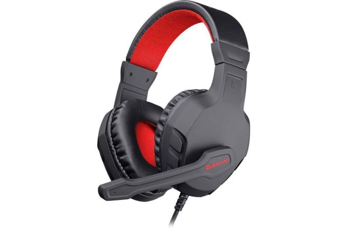 Наушники мониторные проводные Defender Сujo (черно-красный)