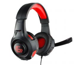 Наушники мониторные проводные Gembird MHS-G210 (черно-красный)