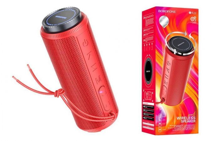 Портативная беспроводная колонка BOROFONE BR22 Sports BT (красный)