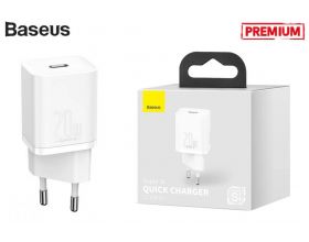 Сетевое зарядное устройство USB-C Baseus Super Si Quick Charger 1C 20W EU (белое)