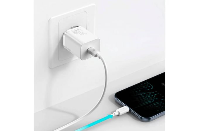 Сетевое зарядное устройство USB-C Baseus Super Si Quick Charger 1C 20W EU (белое)