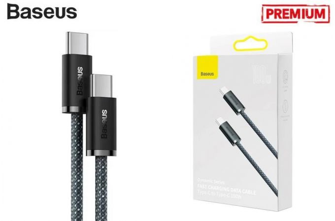 Кабель USB Type-C - USB Type-C Baseus Dynamic Series Fast Charging Data Cable Type-C to Type-C 100W 1m Slate Gray (серый)