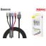 Кабель USB 4 в 1 Baseus Liightning+ Liightning +Type-C + Micro 3.5 A. 1.2 м (чёрный)