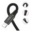 Кабель USB 4 в 1 Baseus Liightning+ Liightning +Type-C + Micro 3.5 A. 1.2 м (чёрный)