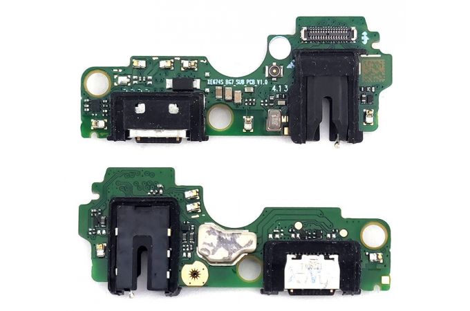 Шлейф для Tecno Spark 20C (BG7n) с разъемом зарядки + разъем гарнитуры (плата) org