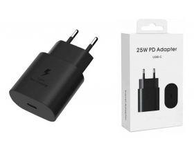 Сетевое зарядное устройство USB-C Samsung PD Adapter 25W EP-TA800 (черный) без логотипа