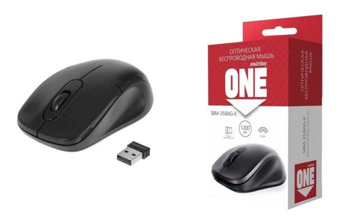 Мышь беспроводная Smartbuy ONE 358AG-K черная