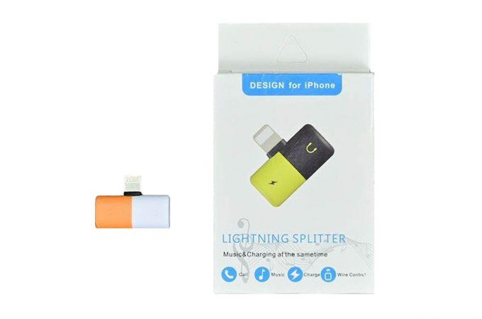 Переходник делитель lightning выход на 2 lightning вход iPhone