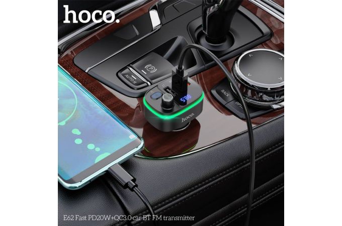 FM-Модулятор HOCO E62 Fast PD20W+QC3.0 car BT FM transmitter