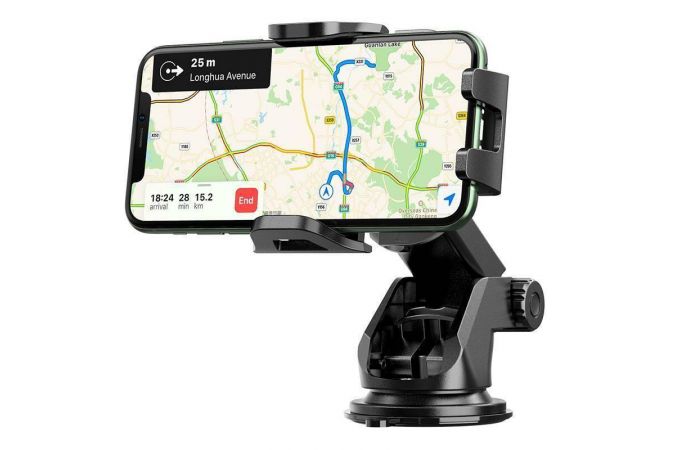 Держатель автомобильный для телефона HOCO CA76 Touareg one-touch center console car holder черный